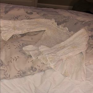 Zara Off the Shoulder Smock Blouse